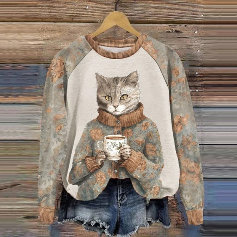 Loose Christmas Tree Pullover Women's Round Neck Sweater