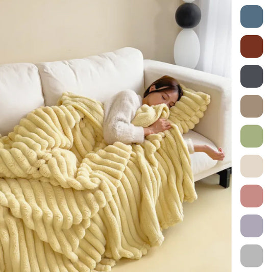 Fur Blankets Double-sided Thickening Cover Throw Warm Fur Blanket