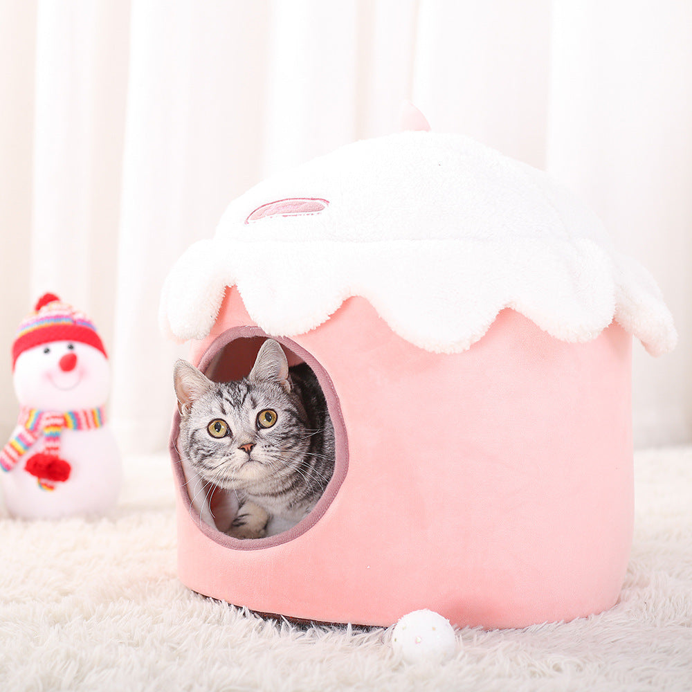 Winter cat bed