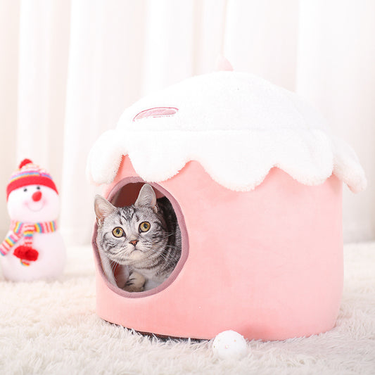 Winter cat bed