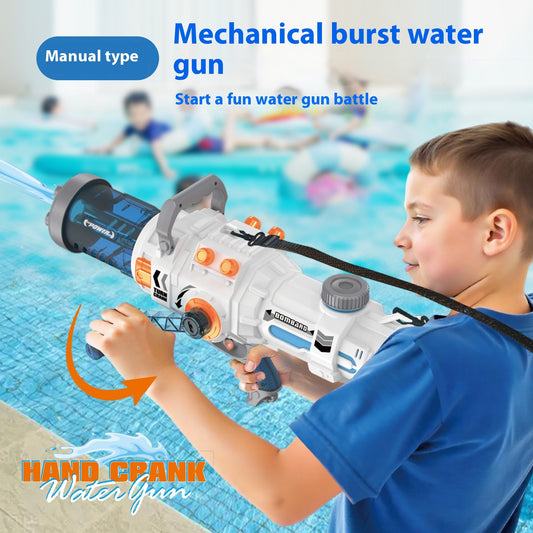 Continuous air Hand-cranking Gatling Water Gun Large Capacity Toy Water Gun