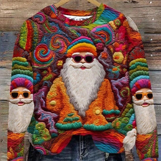 Loose Christmas Tree Pullover  Women's Round Neck Sweater
